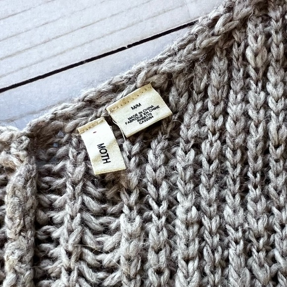 Anthropologie Moth Chain Channel Alpaca and Wool Blend Sweater in Tan size Small - Picture 11 of 15